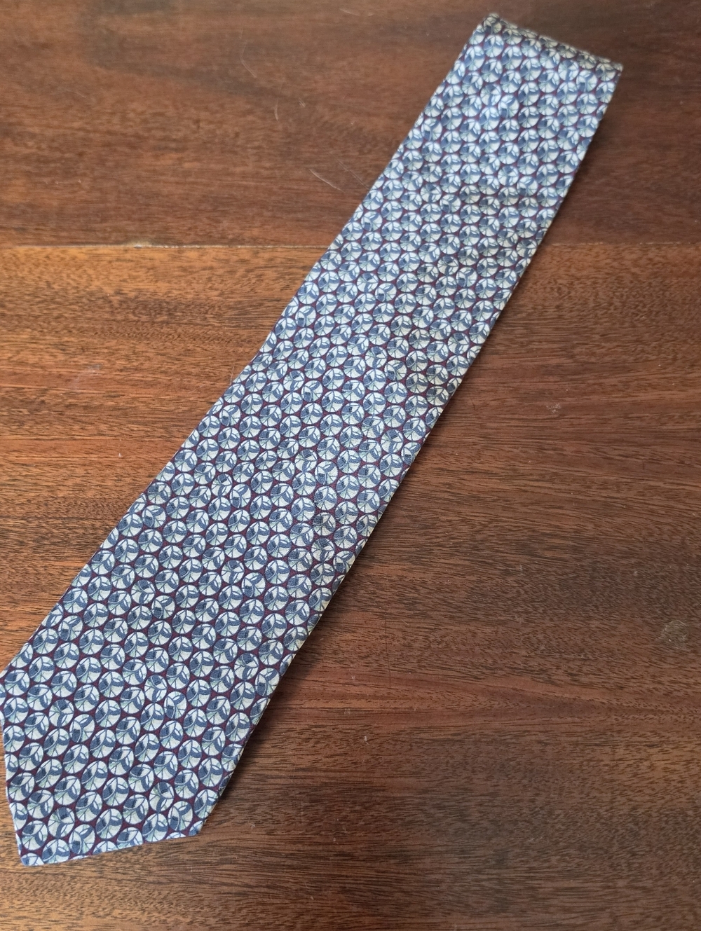 J. Garcia Vintage Abstact Tie With Circles 100% Silk Necktie